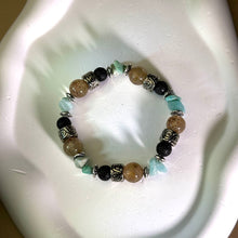 Load image into Gallery viewer, Orange Strawberry Quartz Lava Beads Bracelet 橘色草莓晶火山石手串