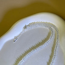 Load image into Gallery viewer, Aquamarine Pendant Clear Quartz Beads Necklace 海蓝宝吊坠白水晶珠链项链