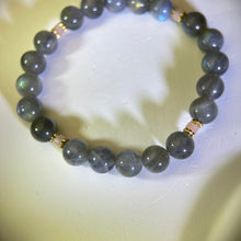 Load image into Gallery viewer, Labradorite Pink Opal Beads Bracelet 拉长石灰月光石粉澳宝手串