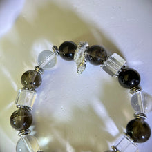 Load image into Gallery viewer, Citrine Clear Quartz Beads Bracelet 黄水晶白水晶手串
