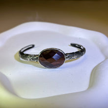 Load image into Gallery viewer, Red Tiger's Eye Adjustable Bangle 红色虎眼石镶嵌活口戒指