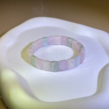 Load image into Gallery viewer, Morganite Aquamarine Green Beryl Beads Bangle Bracelet 摩根石海蓝宝绿柱石手排
