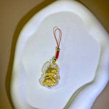 Load image into Gallery viewer, 999 Gold Foil Year of Dragon Souvenir Coin Ornament Cell Phone Charm Key Charm Bag Charm 999金箔龙年纪念币挂饰手机链钥匙链包挂