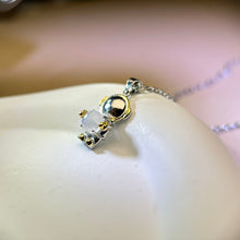 Load image into Gallery viewer, Moonstone Astronaut Pendant 冰长石月光石镶嵌太空人吊坠