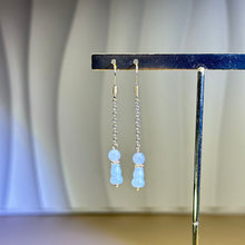 Load image into Gallery viewer, 14K Gold Filled White Jade Guards Earrings 糯种白色翡翠葫芦14K注金耳钩