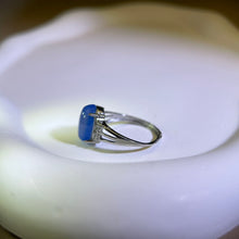 Load image into Gallery viewer, Blue Agate Adjustable Ring 蓝玛瑙镶嵌活口戒指