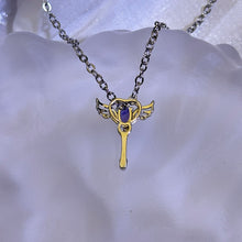 Load image into Gallery viewer, Tanzanite Wand Pendant 坦桑石镶嵌权杖吊坠