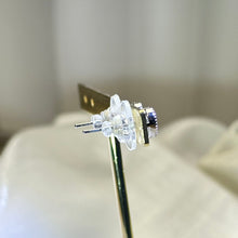 Load image into Gallery viewer, 925 Silver Clear Quartz Love Heart Earrings 白水晶爱心镶嵌银耳钉