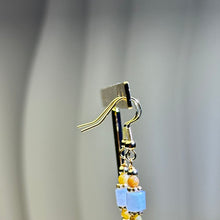 Load image into Gallery viewer, 14K Gold Filled Green Golden Jade Earrings 糯冰种豆绿黄翡翡翠14K注金耳钩