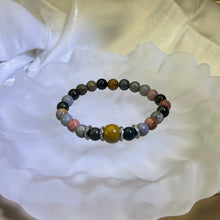 Load image into Gallery viewer, Rainbow Mongolian Jasper Beads Bracelet 彩色阿拉善玛瑙手串
