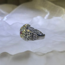 Load image into Gallery viewer, Pink Ruby Night Owl Adjustable Ring 粉色红宝石镶嵌猫头鹰活口戒指