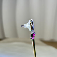 Load image into Gallery viewer, 925 Silver Pink Topaz Earrings 粉色托帕石镶嵌银耳钉