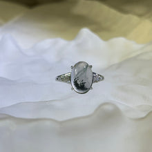 Load image into Gallery viewer, Moss Agate Adjustable Ring 水草玛瑙镶嵌活口戒指