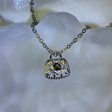 Load image into Gallery viewer, Dravite Brown Tourmaline Bag Pendant 棕色碧玺镶嵌包包吊坠