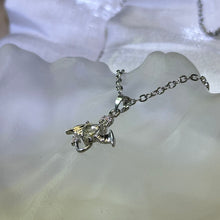 Load image into Gallery viewer, Citrine Love Heart Little Devil Pendant 黄水晶爱心镶嵌小恶魔吊坠
