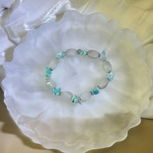 Load image into Gallery viewer, Cream Nephrite Amazonite Beads Bracelet 和田玉青白玉天河石手串