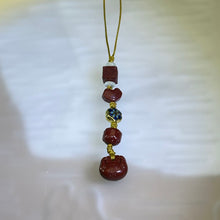 Load image into Gallery viewer, Cinnabar RuYi Ornament Cell Phone Charm Key Charm Bag Charm 紫金砂朱砂如意挂饰手机链钥匙链包挂