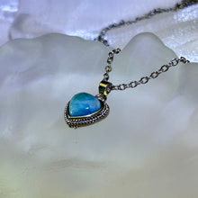 Load image into Gallery viewer, Larimar Love Heart Pendant 海纹石爱心镶嵌吊坠