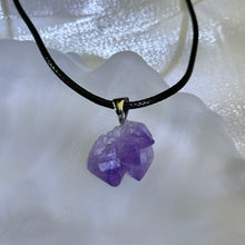 Load image into Gallery viewer, Amethyst Cluster Pendant Necklace 紫水晶晶簇吊坠项链