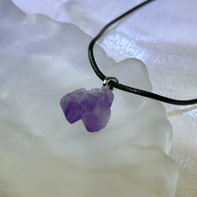 Load image into Gallery viewer, Amethyst Cluster Pendant Necklace 紫水晶晶簇吊坠项链