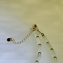 Load image into Gallery viewer, Green Jade Rose Quartz Love Heart Beads Necklace 糯种豆色翡翠粉水晶爱心珠链项链