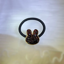 Load image into Gallery viewer, Almandine Garnet Rabbit Hair Tie 酒红石榴石兔子发绳
