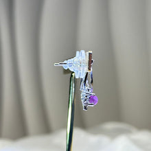 Load image into Gallery viewer, 925 Silver Pink Ruby Earrings 粉色红宝石镶嵌银耳钉