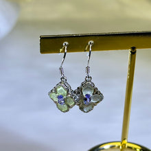 Load image into Gallery viewer, 925 Silver Tanzanite Earrings 坦桑石镶嵌银耳钩
