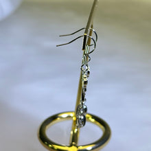 Load image into Gallery viewer, 925 Silver Hypersthene Earrings 金运石镶嵌银耳钩