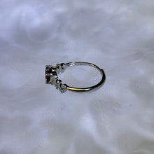 Load image into Gallery viewer, Almandine Garnet Love Heart Adjustable Ring 酒红石榴石爱心镶嵌活口戒指