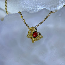 Load image into Gallery viewer, Carnelian Butterfly Pendant 南红玛瑙镶嵌蝴蝶吊坠