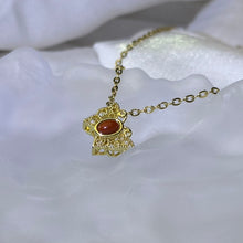Load image into Gallery viewer, Carnelian Butterfly Pendant 南红玛瑙镶嵌蝴蝶吊坠