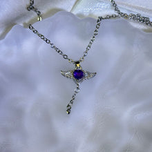 Load image into Gallery viewer, Amethyst Love Heart Pendant 紫水晶镶嵌爱心吊坠