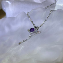 Load image into Gallery viewer, Amethyst Love Heart Pendant 紫水晶镶嵌爱心吊坠