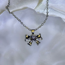 Load image into Gallery viewer, Tanzanite Bow Pendant 坦桑石镶嵌蝴蝶结吊坠