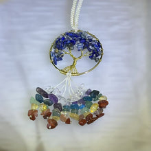Load image into Gallery viewer, Lapis Lazuli Multi-Crystals Tree of Life Ornament Car Charm Bag Charm 青金石多宝多宝水晶生命之树挂饰车挂包挂