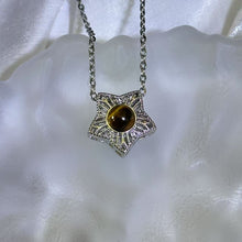 Load image into Gallery viewer, Yellow Tiger's Eye Star Pendant 黄色虎眼石镶嵌星星吊坠