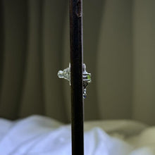 Load image into Gallery viewer, 925 Silver Peridot Rabbit Earrings 橄榄石镶嵌小兔子银耳钉