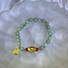 Load image into Gallery viewer, Green Jade Beads Bracelet 糯种豆色翡翠手串