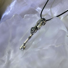 Load image into Gallery viewer, Phantom Quartz Key Pendant Necklace 幽灵水晶镶嵌钥匙吊坠项链