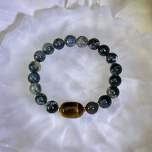 Load image into Gallery viewer, Green Moss Agate Yellow Tiger's Eye Beads Bracelet 绿色水草玛瑙黄色虎眼石手串