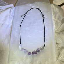 Load image into Gallery viewer, Amethyst Ore Stone Necklace 紫水晶原石手编项链