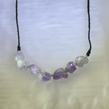 Load image into Gallery viewer, Amethyst Ore Stone Necklace 紫水晶原石手编项链