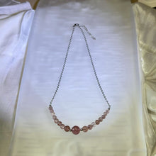 Load image into Gallery viewer, Red Strawberry Quartz Beads Necklace 红色草莓晶珠链项链
