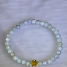 Load image into Gallery viewer, Green Yellow Jade Beads Bracelet 糯种豆色黄翡翡翠手串