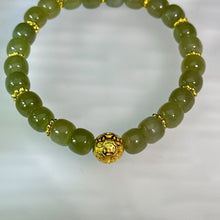 Load image into Gallery viewer, Green Nephrite Greenstone Beads Bracelet 青黄口和田玉手串
