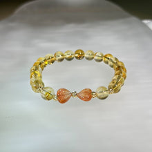 Load image into Gallery viewer, Citrine Golden Strawberry Quartz Love Heart Beads Bracelet 黄水晶金草莓晶爱心手串