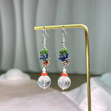 Load image into Gallery viewer, 925 Silver Clear Quartz Earrings 白水晶银耳钩