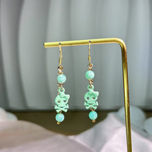 Load image into Gallery viewer, 14K Gold Filled Amaznite Earrings 天河石14K注金耳钩