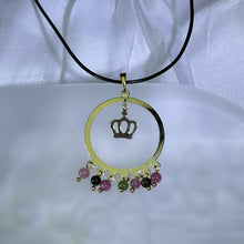 Load image into Gallery viewer, Rainbow Tourmaline Pendant Necklace 彩虹碧玺吊坠项链